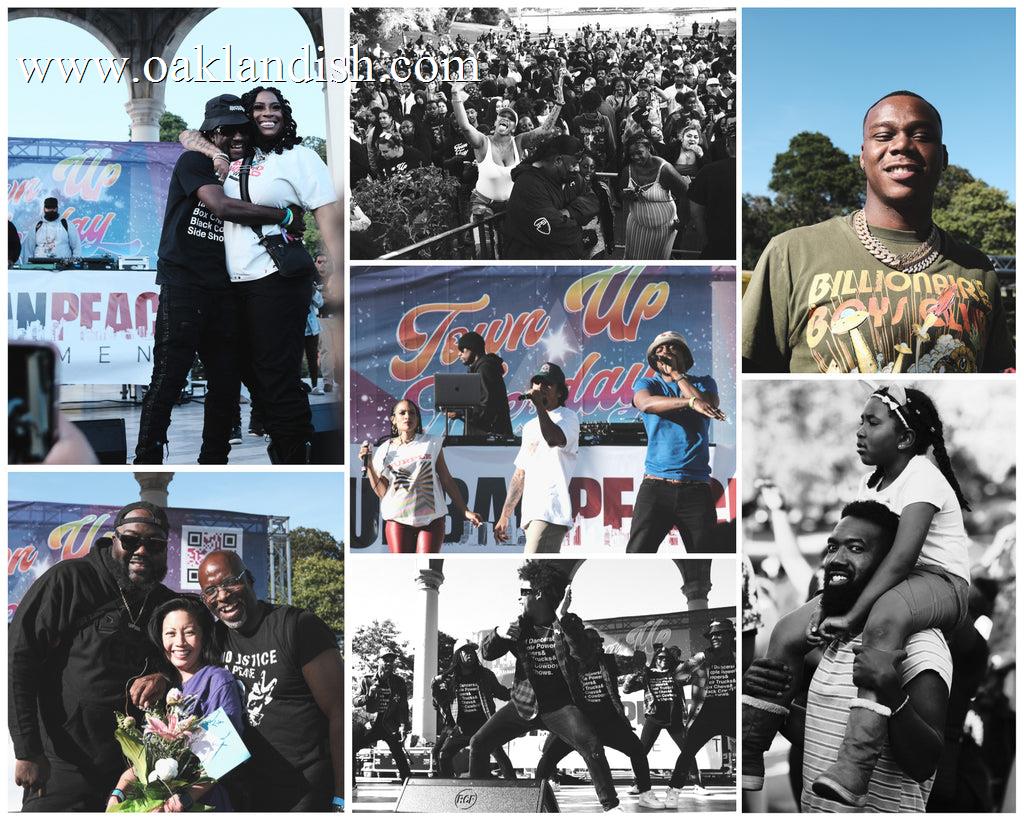 A photo collage of artists who performed at Town up Tuesday, a live music event.