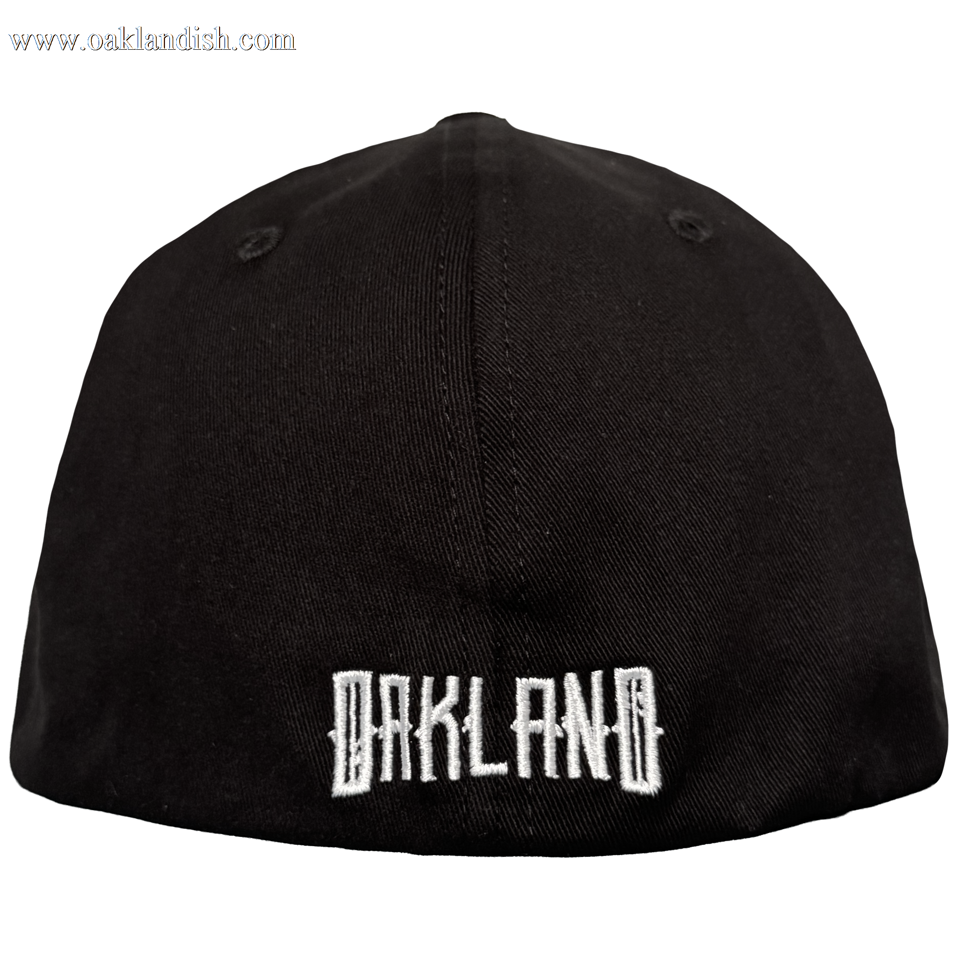 The Oakland Ballers’ Oakland Stand Up Hat is a black cap with "OAKLAND" boldly embroidered in white on the back, shown against a plain white background—a stylish tribute to the team and their Pioneer League spirit.