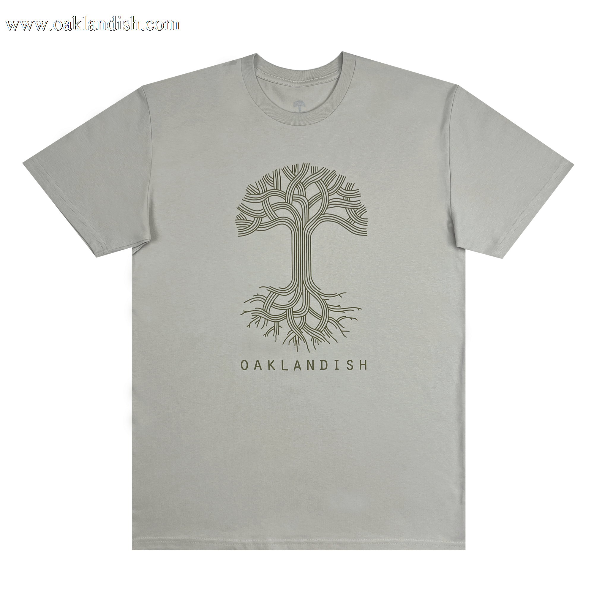 front view Oaklandish classic logo tee bone.