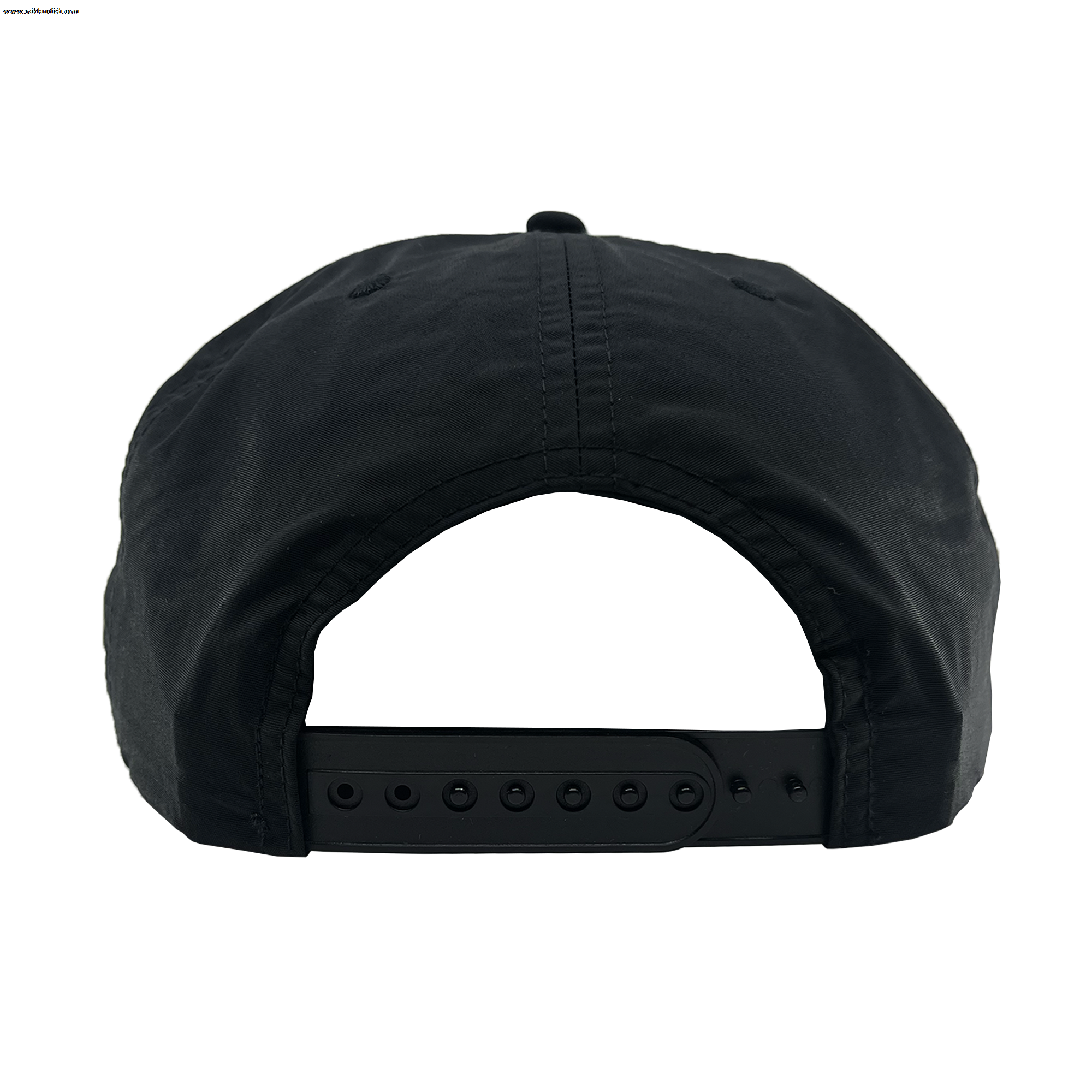 The Other Hiero Classic Camo Logo Hat is a black snapback cap shown from the back with an adjustable plastic closure, visible stitching, eyelets on top, and a classic hip-hop vibe against a plain white background.