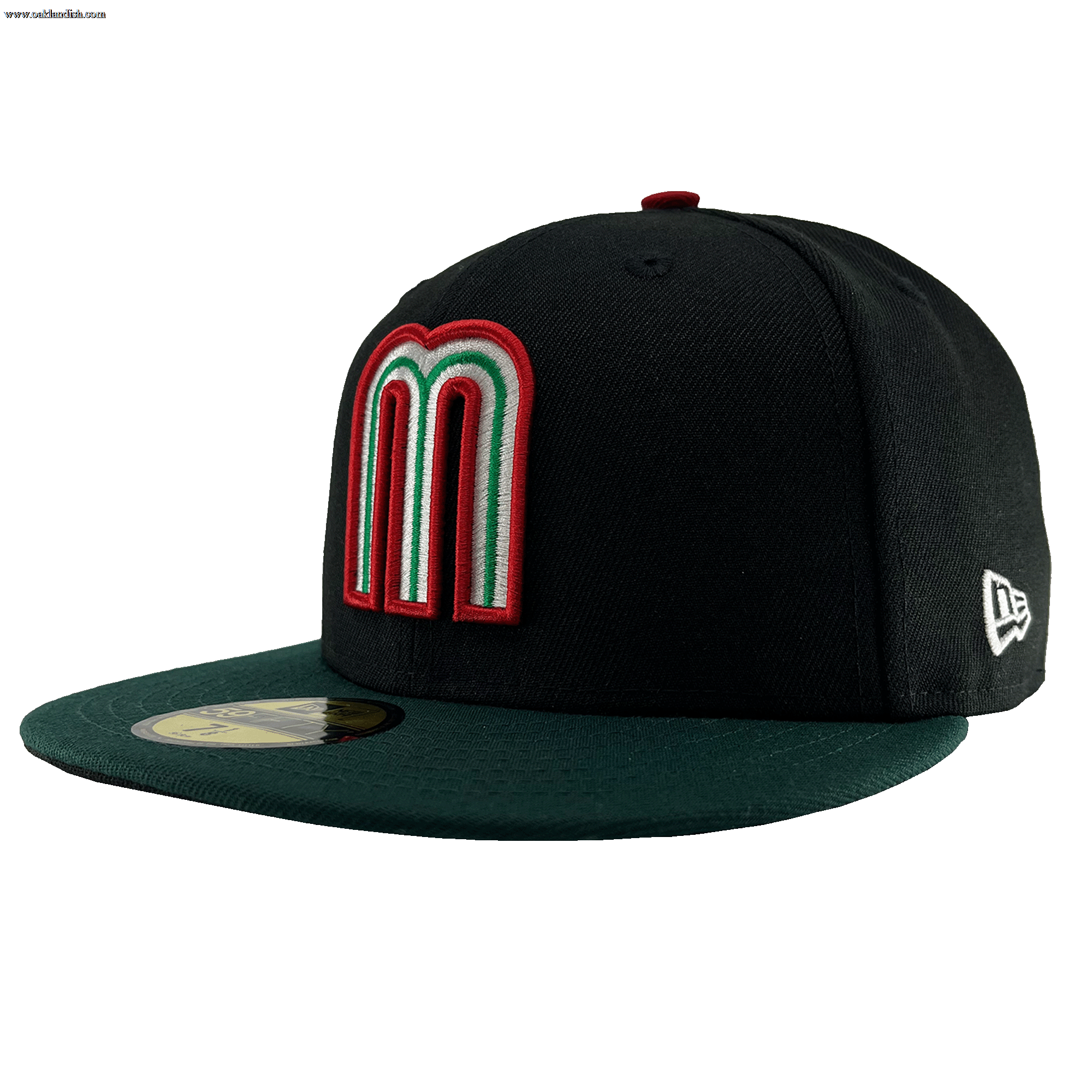 New Era 5950 Black and Dark Green WBC Mexico Hat.