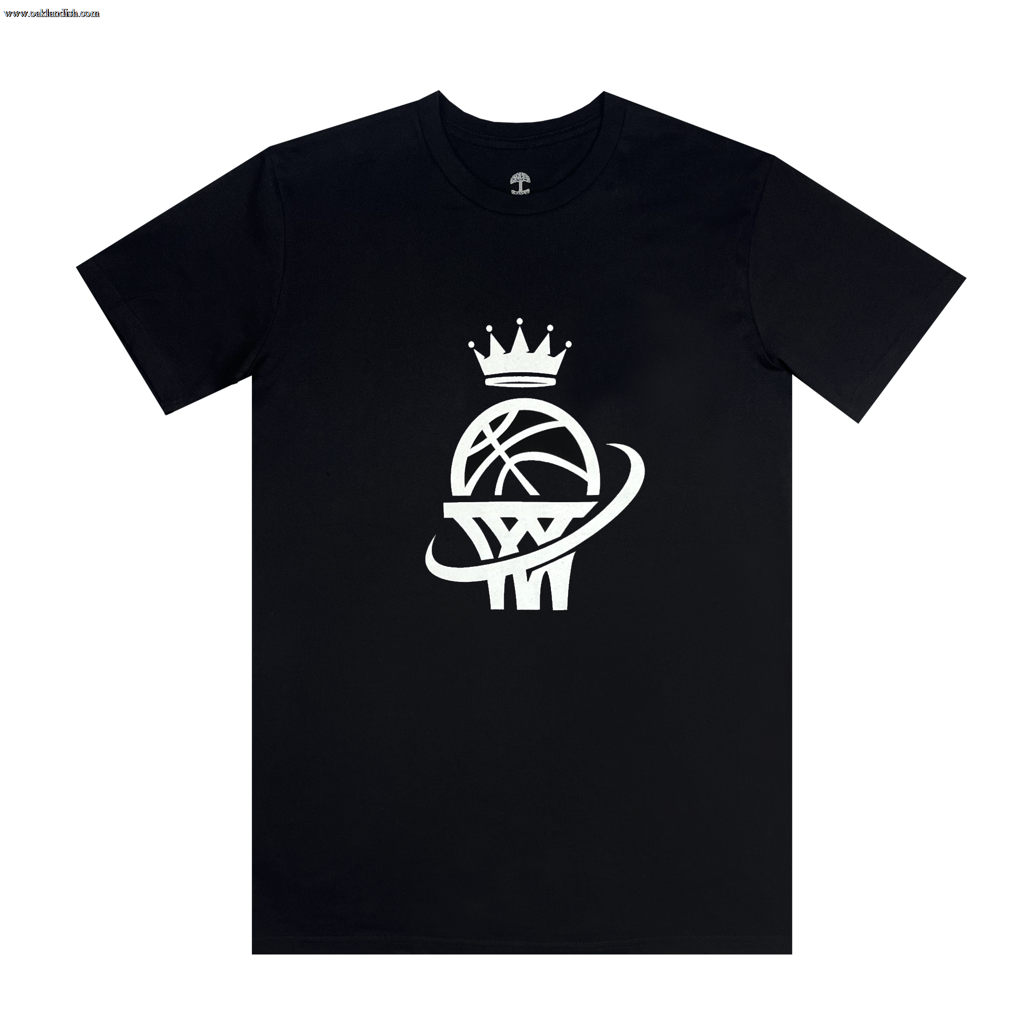 front view of black WPBA t-shirt with logo in white.